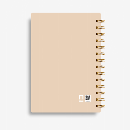 Premium Spiral Plain Notebook - Minimalist Pastel Brown - A5 Size, Made In UAE