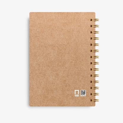 Premium Spiral Plain Notebook - Kraft Natural Eco Friendly Design - A5 Size, Made In UAE