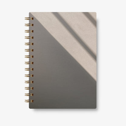 Premium Spiral Plain Notebook - Minimalist Shadow Wall Cover Design- A5 Size, Made In UAE