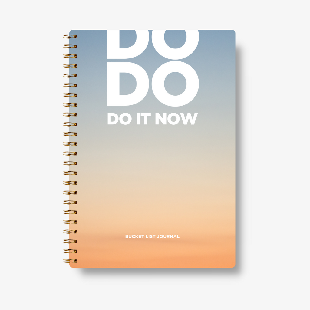 Bucket List Journal - Sunset Orange - Fillable Templates - A5 Size