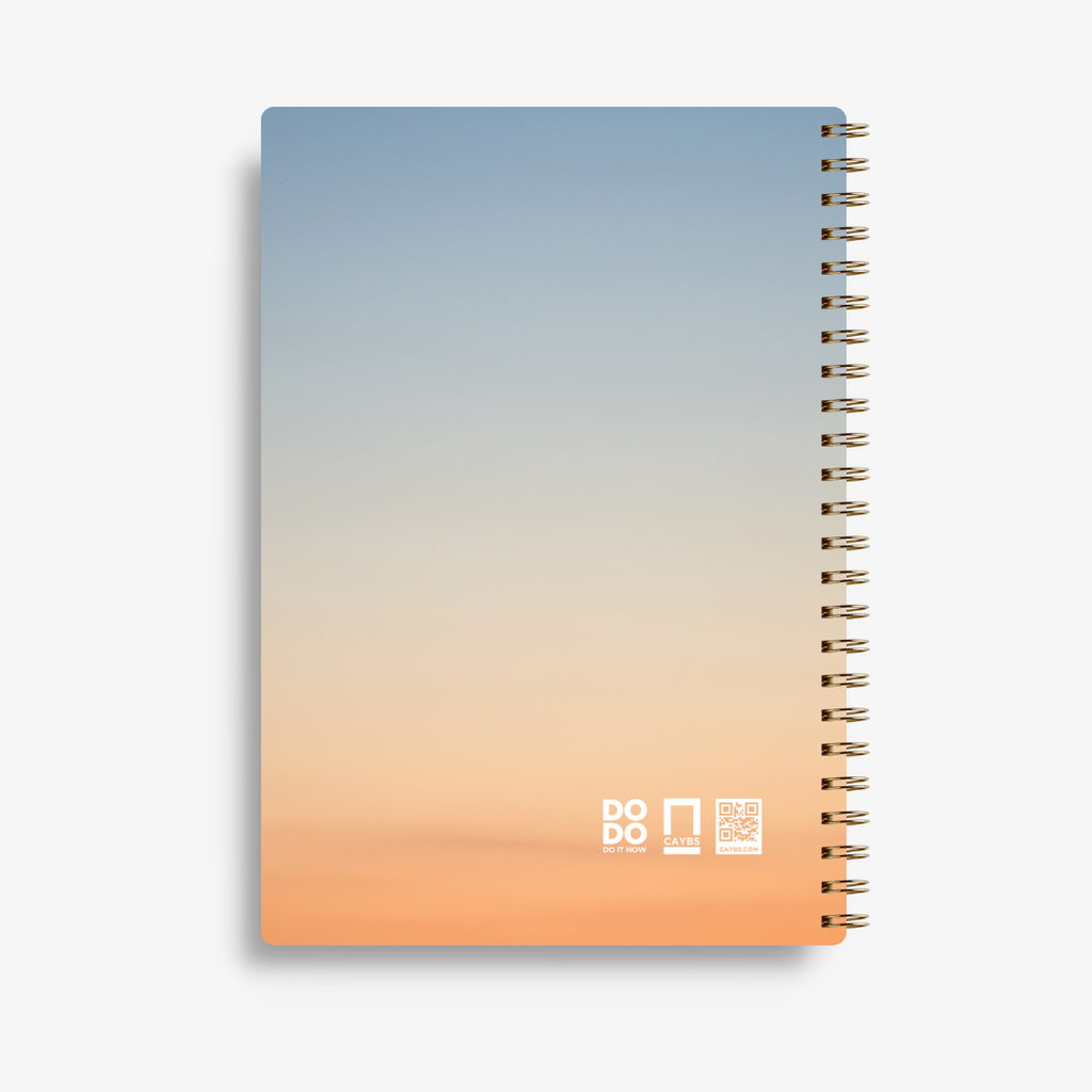 Bucket List Journal - Sunset Orange - Fillable Templates - A5 Size