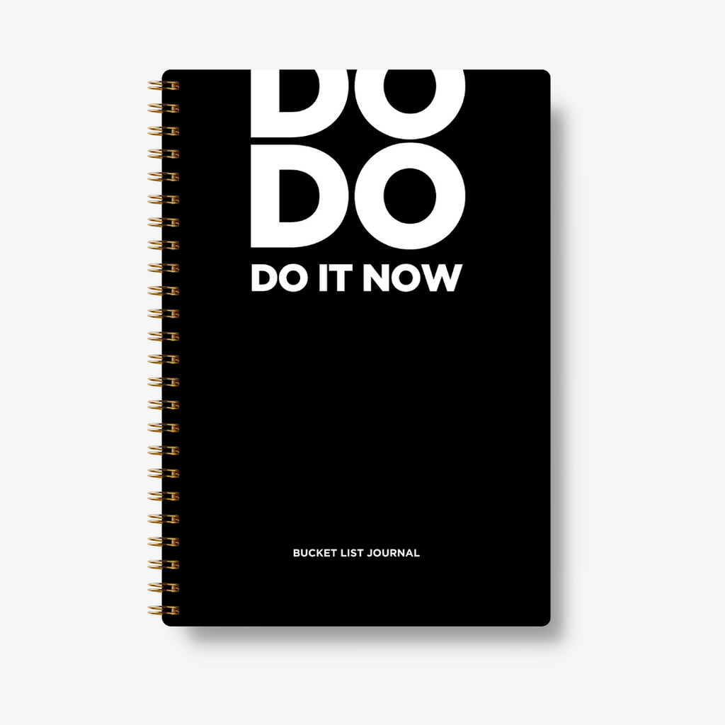 Bucket List Journal - Midnight Black - Fillable Templates - A5 Size