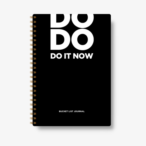 Bucket List Journal - Midnight Black - Fillable Templates - A5 Size