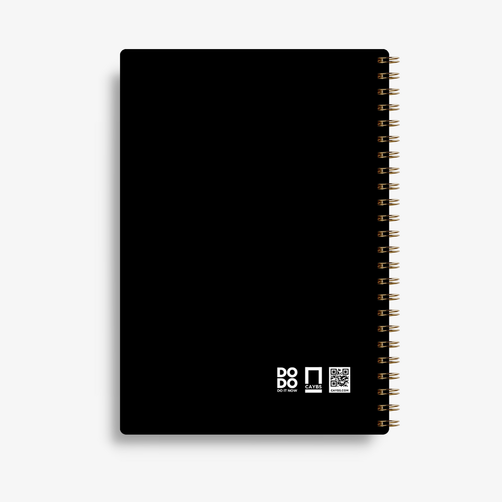 Bucket List Journal - Midnight Black - Fillable Templates - A5 Size