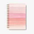 Premium Spiral Plain Notebook - Pink Stripes in Oil Pint Cover Design - A5 Size, Made In UAE