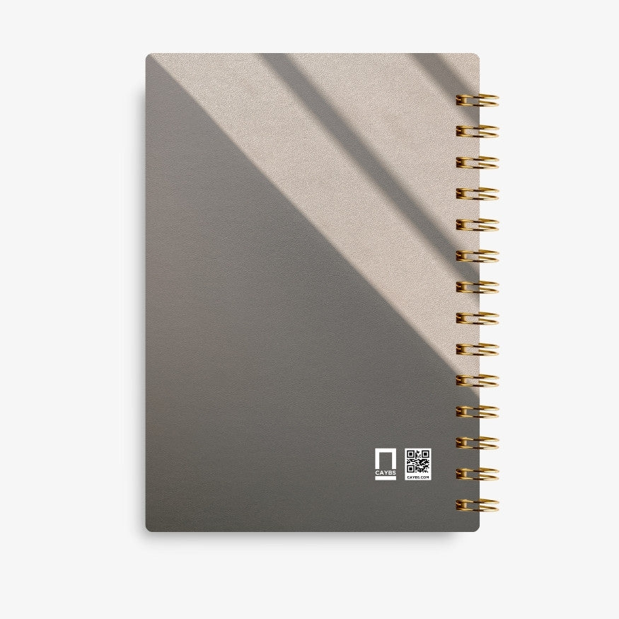 Premium Spiral Plain Notebook - Minimalist Shadow Wall Cover Design- A5 Size, Made In UAE