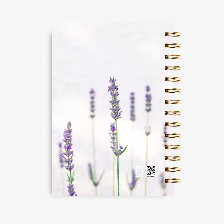 Premium Spiral Plain Notebook - Minimalist Blue Orchid Cover - A5 Size, Made In UAE