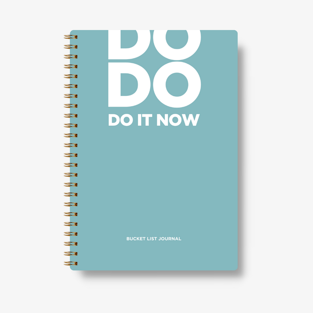 Bucket List Journal - Aqua Blue - Fillable Templates - A5 Size