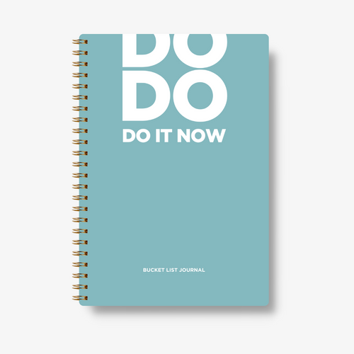 Bucket List Journal - Aqua Blue - Fillable Templates - A5 Size