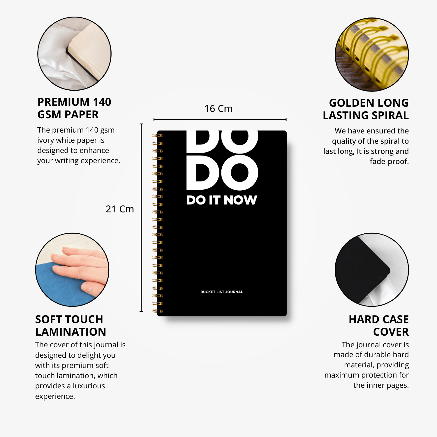 Bucket List Journal - Midnight Black - Fillable Templates - A5 Size