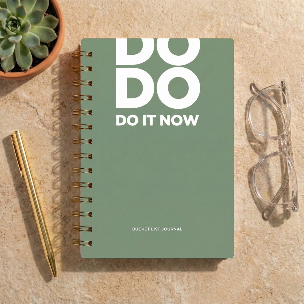 Bucket List Journal - Pastel Green - Fillable Templates - A5 Size