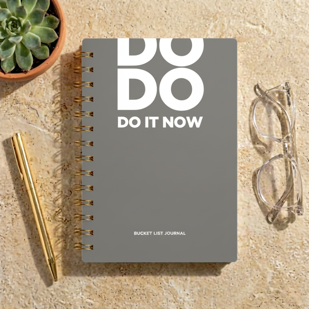 Bucket List Journal - Pastel Brown - Fillable Templates - A5 Size