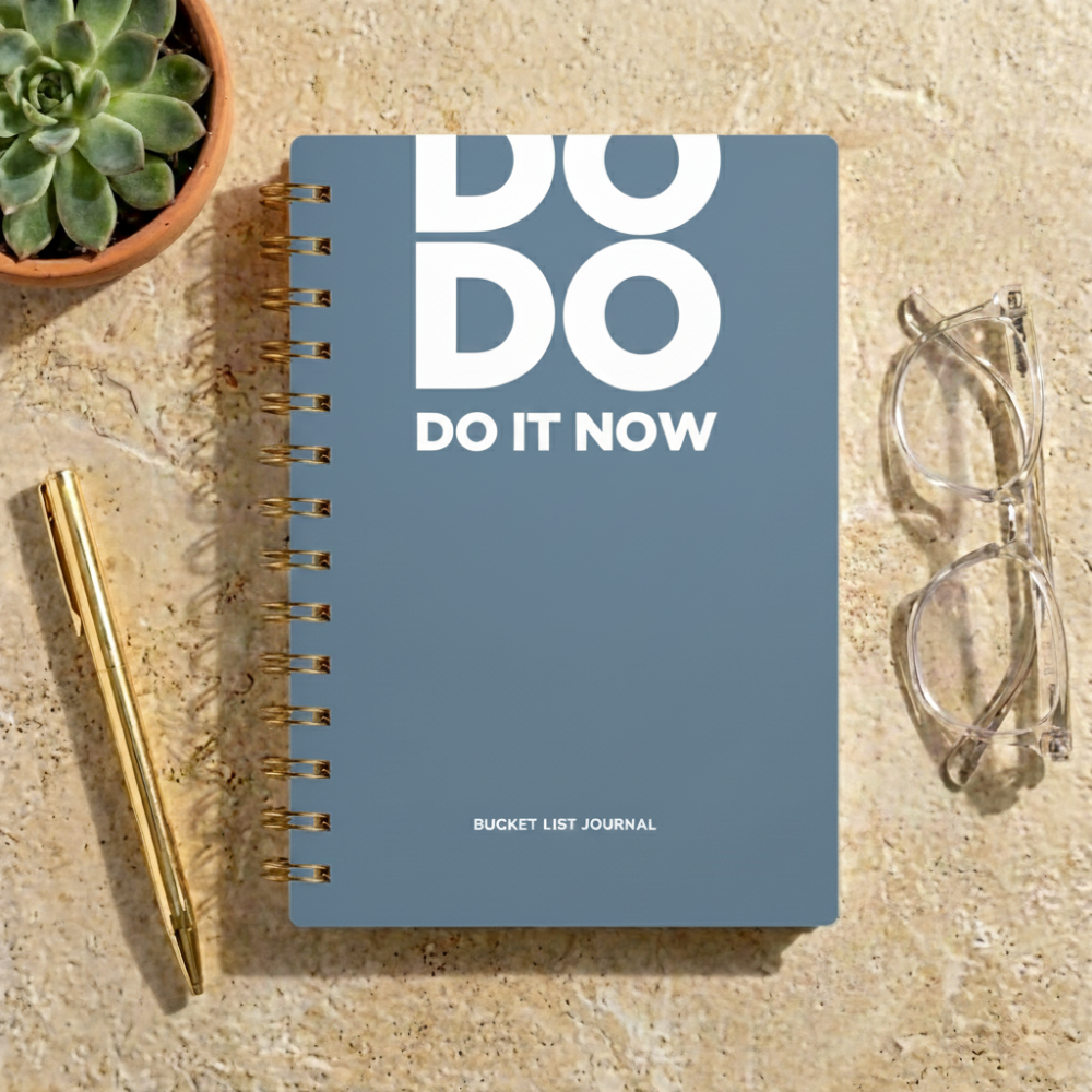 Bucket List Journal - Pastel Blue - Fillable Templates - A5 Size