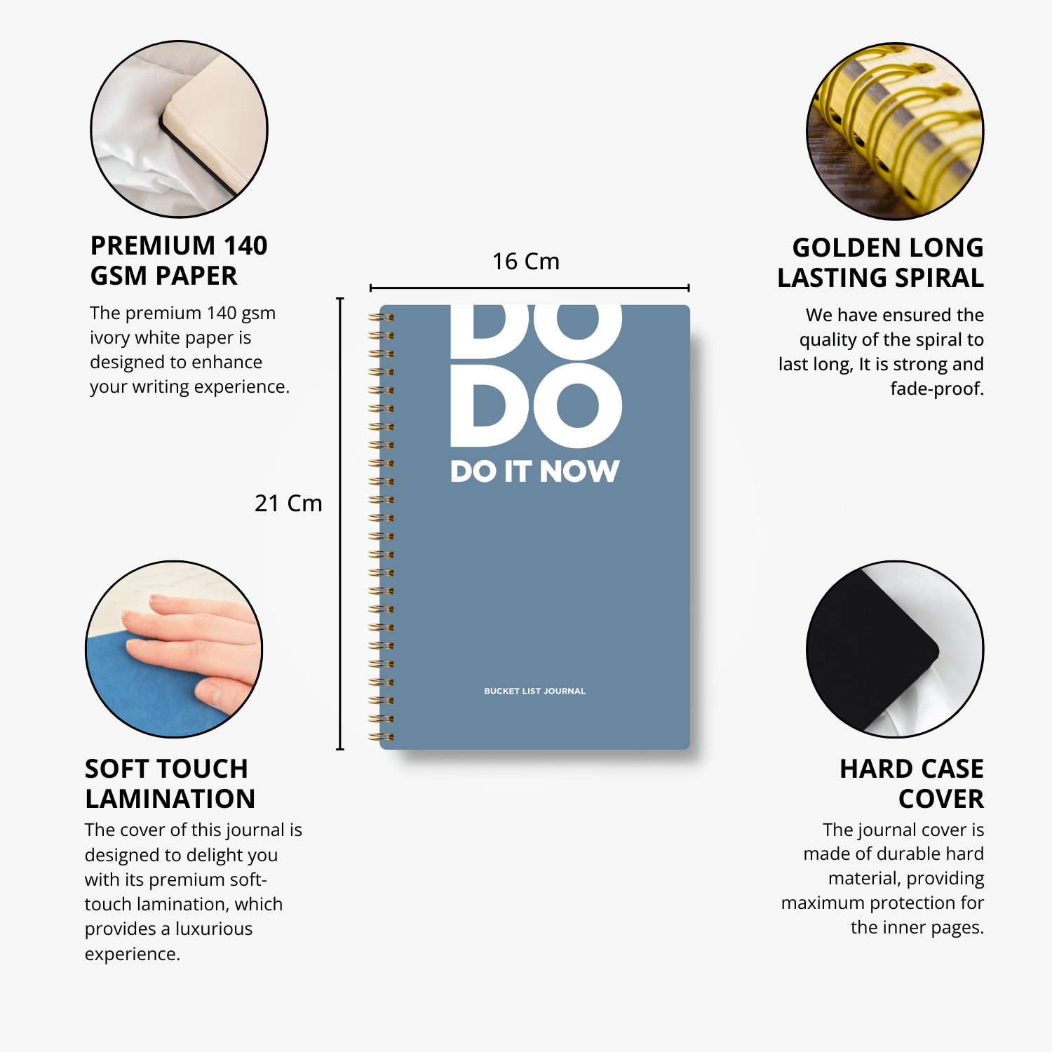 Bucket List Journal - Pastel Blue - Fillable Templates - A5 Size